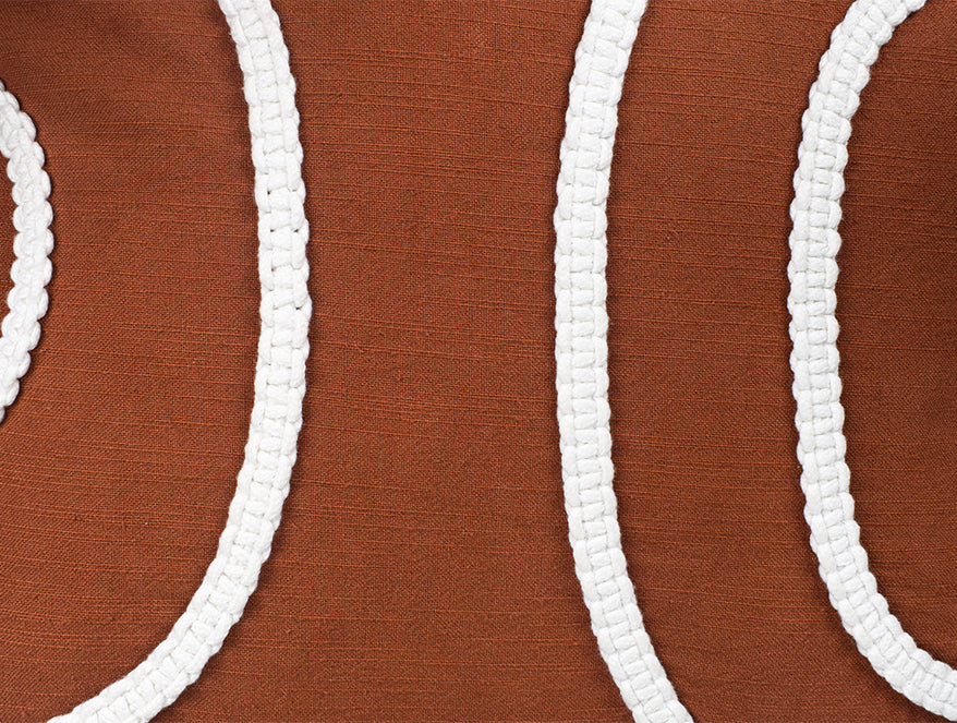 Abstract Brown 100% Cotton Cushion Cover - Terra By Spun