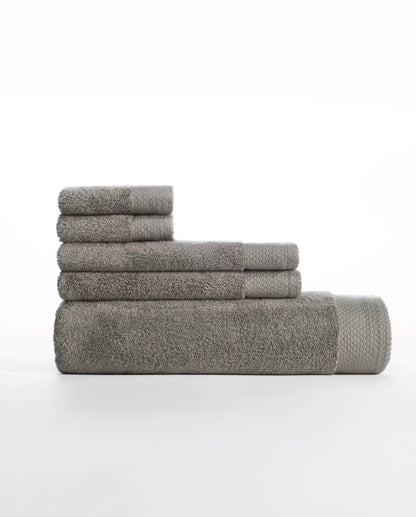 Eminence 100% Egyptian Cotton Face Towel, 670 GSM, Solid, Dark Grey