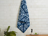 Navy Peony - Dark Blue 100% Cotton Bath Towel - Mirabella By Spaces