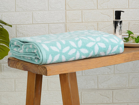 Canal Blue - Light Blue 100% Cotton Bath Towel - Mirabella By Spaces