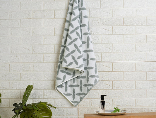 High Rise - Grey 100% Cotton Bath Towel - Mirabella By Spaces