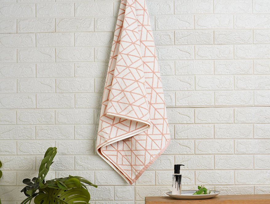 Rose Smoke - Blush 100% Cotton Bath Towel - Mirabella By Spaces