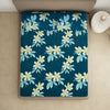 Floral Dark Blue Microfiber Double Bedsheet - Bliss By Welspun