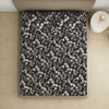 Floral Dark Brown Microfiber Double Bedsheet - Bliss By Welspun