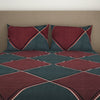 Geometric Maroon Microfiber King Size Bedsheet - Bliss By Welspun