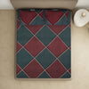 Geometric Maroon Microfiber King Size Bedsheet - Bliss By Welspun