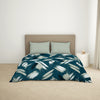 Geometric Dark Green Microfiber Shell Double Quilt / AC Comforter - Bliss By Welspun