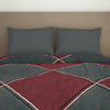 Geometric Maroon Microfiber Shell Double Quilt / AC Comforter - Bliss By Welspun