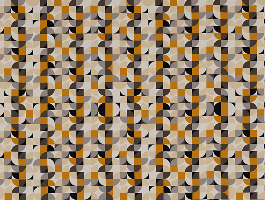 Geometric Sugar Swizzle - Cream Microfiber Double Bedsheet - Dazzle By Welspun