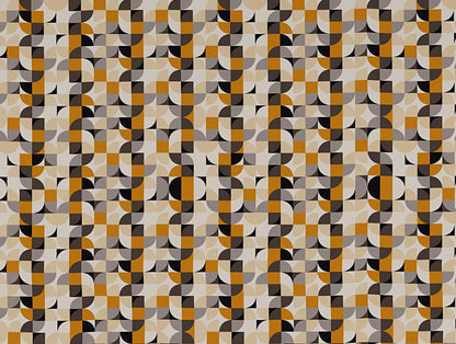 Geometric Sugar Swizzle - Cream Microfiber Double Bedsheet - Dazzle By Welspun