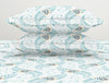 Floral Capri - Light Blue Polycotton King Size Bedsheet - Wonder Full By Welspun