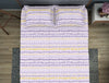 Geometric Lavender Fog - Light Violet Polycotton King Size Bedsheet - Wonder Full By Welspun