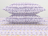 Geometric Lavender Fog - Light Violet Polycotton King Size Bedsheet - Wonder Full By Welspun