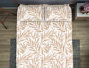 Floral Ginger Root - Light Brown Polycotton King Size Bedsheet - Wonder Full By Welspun