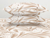 Floral Ginger Root - Light Brown Polycotton King Size Bedsheet - Wonder Full By Welspun