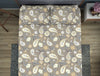 Floral Crockery - Taupe Polycotton King Size Bedsheet - Wonder Full By Welspun