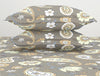 Floral Crockery - Taupe Polycotton King Size Bedsheet - Wonder Full By Welspun