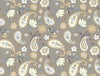 Floral Crockery - Taupe Polycotton King Size Bedsheet - Wonder Full By Welspun