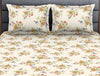 Floral Afterglow - Light Yellow Polycotton King Size Bedsheet - Wonder Full By Welspun