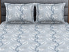 Floral Niagara Mist - Light Blue Polycotton King Size Bedsheet - Wonder Full By Welspun