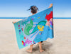 Light Blue 100% Cotton Bath Towel - Disney Ariel By Spaces