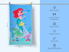 Light Blue 100% Cotton Bath Towel - Disney Ariel By Spaces