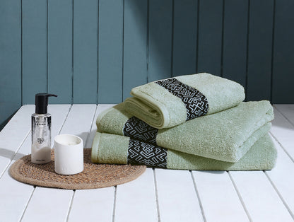 Aurum 3 Piece 100% Cotton Towel Combo Set - By Spaces