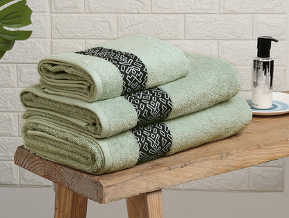 Aurum 3 Piece 100% Cotton Towel Combo Set - By Spaces