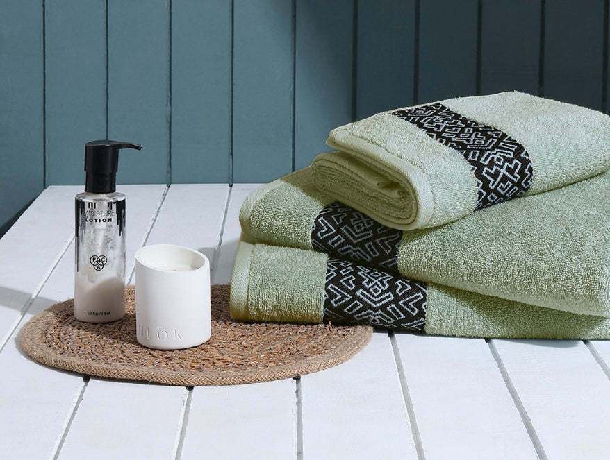 Aurum 3 Piece 100% Cotton Towel Combo Set - By Spaces