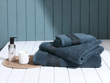 Aurum 3 Piece 100% Cotton Towel Combo Set - By Spaces