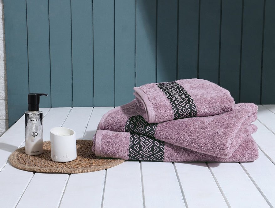 Aurum 3 Piece 100% Cotton Towel Combo Set - By Spaces