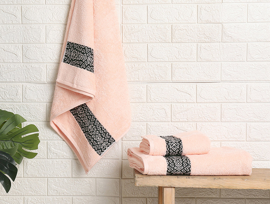 Aurum 3 Piece 100% Cotton Towel Combo Set - By Spaces