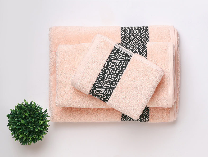 Aurum 3 Piece 100% Cotton Towel Combo Set - By Spaces