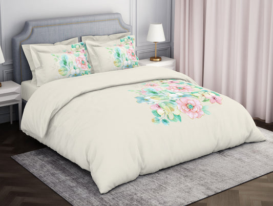 Cream Elegance 100% Cotton Large Bedsheet - Vivant by Spaces