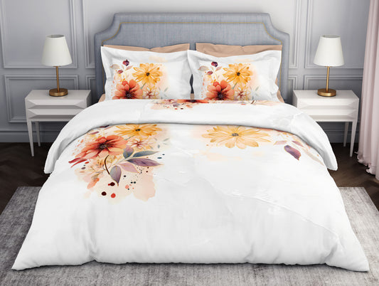 White Elegance 100% Cotton Large Bedsheet - Vivant by Spaces
