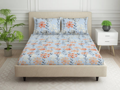 Exquisite Ornate Aqua 100% Cotton Double Quilt by Spaces