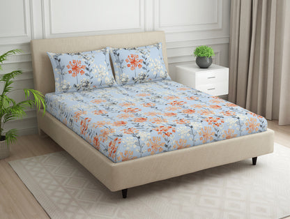 Exquisite Ornate Aqua 100% Cotton Double Quilt by Spaces