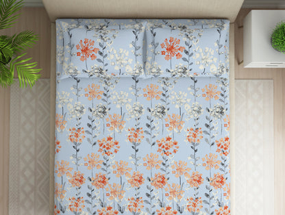 Exquisite Ornate Aqua 100% Cotton Double Quilt by Spaces