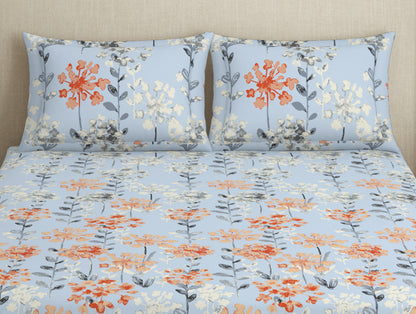 Exquisite Ornate Aqua 100% Cotton Double Quilt by Spaces