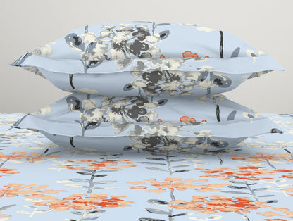 Exquisite Ornate Aqua 100% Cotton Double Quilt by Spaces