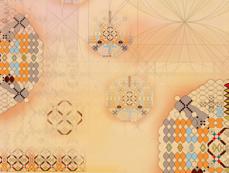 Beige Essentials Premium 100% Cotton King Size Bedsheet - Pattern Art by Spaces