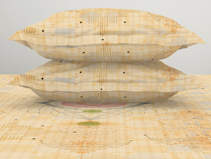 Beige Essentials Premium 100% Cotton King Size Bedsheet - Pattern Art by Spaces