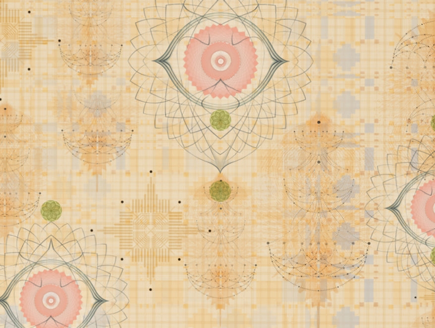 Beige Essentials Premium 100% Cotton King Size Bedsheet - Pattern Art by Spaces