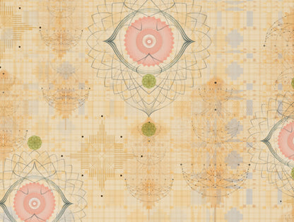 Beige Essentials Premium 100% Cotton King Size Bedsheet - Pattern Art by Spaces