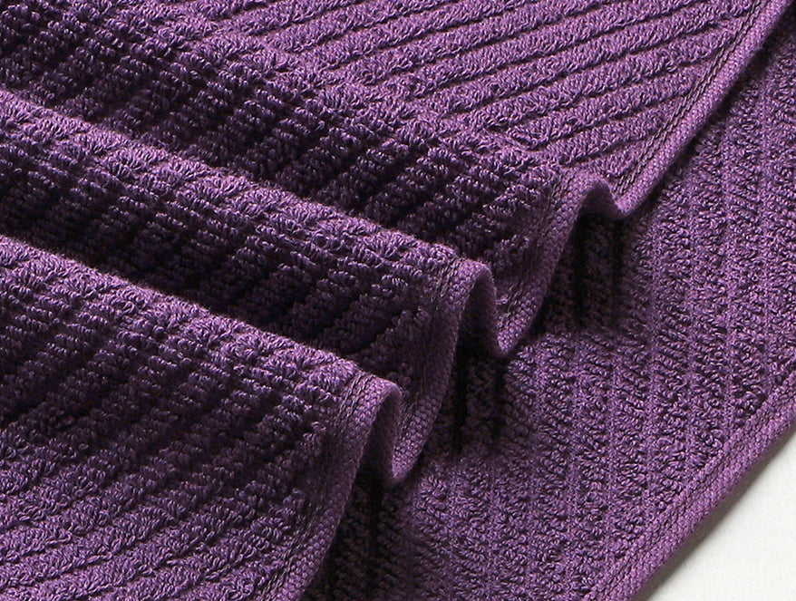 Stripe Dark Violet 100% Cotton Bath Towel - Relish By Spaces