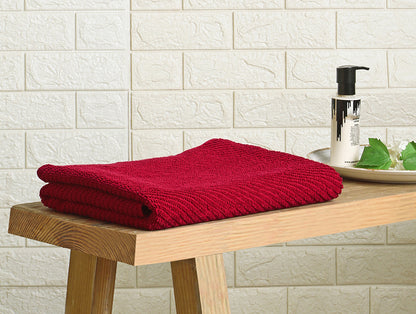 Stripe Dark Red 100% Cotton Bath Towel - Relish By Spaces