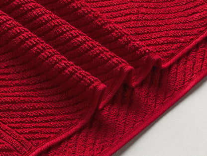 Stripe Dark Red 100% Cotton Bath Towel - Relish By Spaces