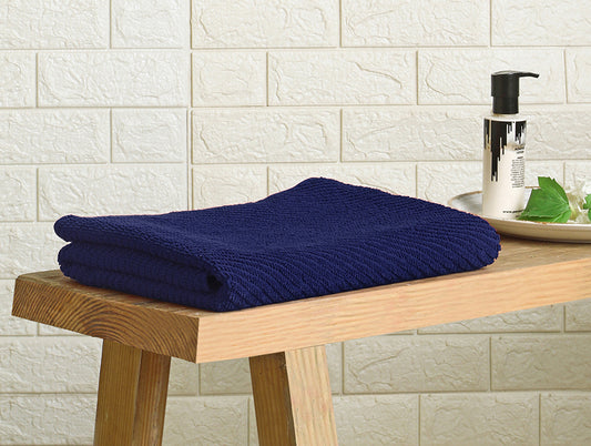 Stripe Dark Blue 100% Cotton Bath Towel - Relish By Spaces