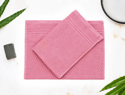 Stripe Blush 2 Piece 100% Cotton Hand Towel - Relish By Spaces