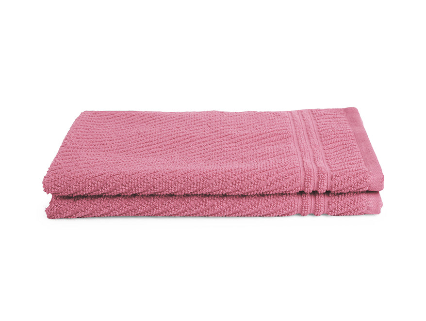 Stripe Blush 2 Piece 100% Cotton Hand Towel - Relish By Spaces